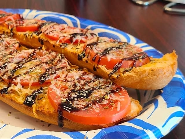 Rustic Tomato Garlic Bread Appetizer.