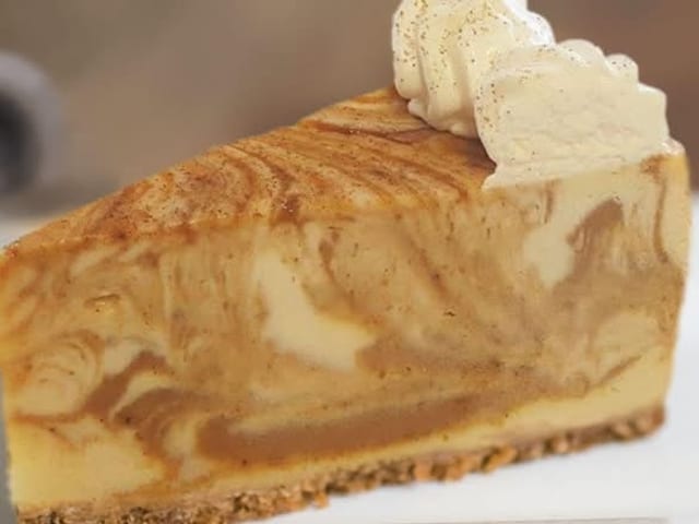 NEW YORK STYLE PUMPKIN CHEESECAKE.